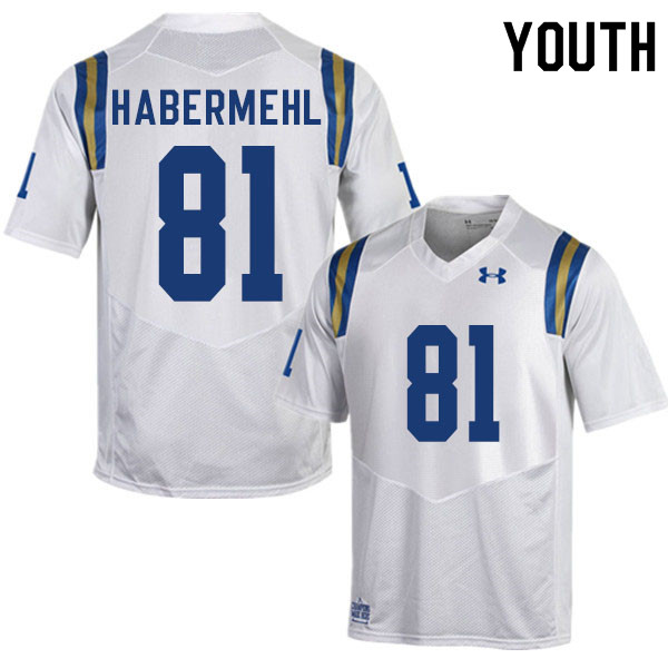 Youth #81 Hudson Habermehl UCLA Bruins College Football Jerseys Sale-White - Click Image to Close